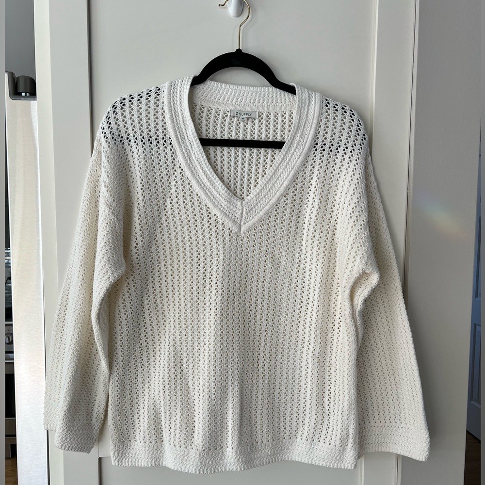 Z SUPPLY Kiami Crochet Sweater XS - Picture 5 of 13